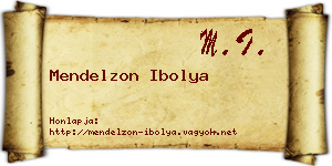 Mendelzon Ibolya névjegykártya